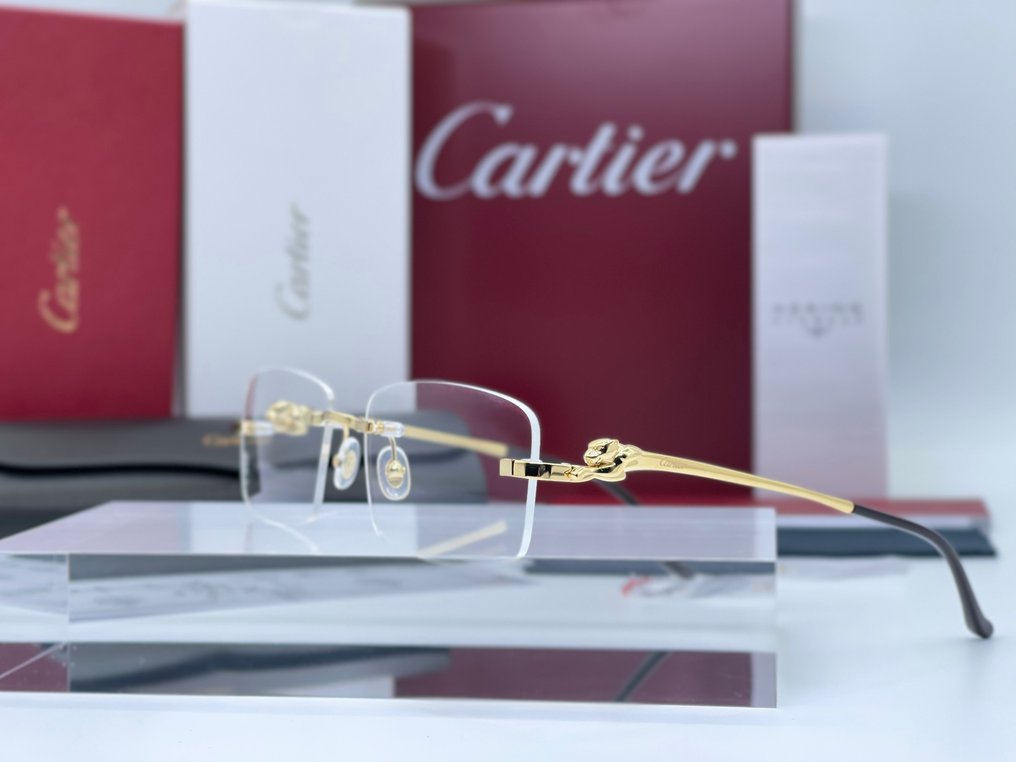 Cartier - Panthere Gold Planted 18k - Glasögon #2.1
