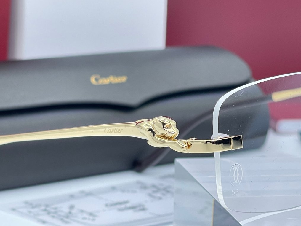 Cartier - Panthere Gold Planted 18k - Glasögon #3.2
