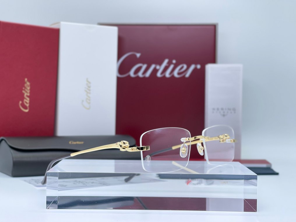 Cartier - Panthere Gold Planted 18k - Glasögon #1.1