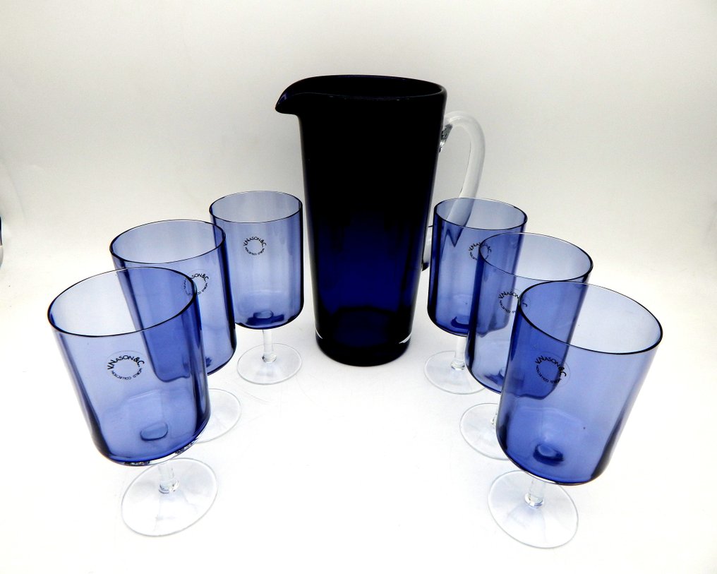 V.Nason&C. - Carlo Nason - 餐桌用具 (7) - 热带 - 穆拉诺玻璃 - 钴 #2.1