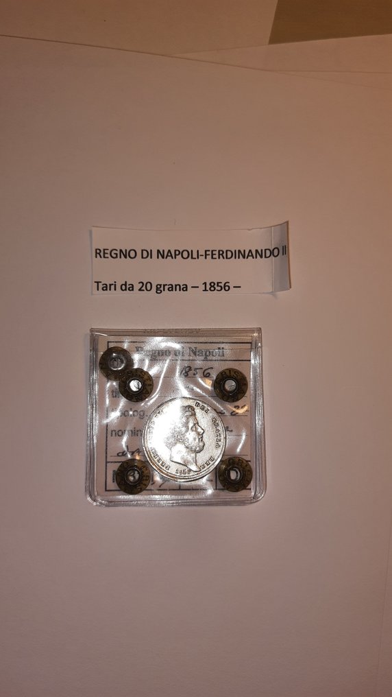 意大利，兩西西里王國 Ferdinando II di Borbone. 20 Grana 1856  (沒有保留價) #1.0
