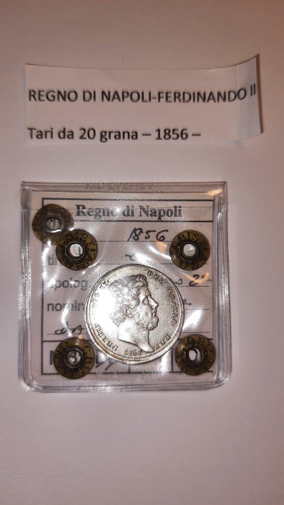意大利，兩西西里王國 Ferdinando II di Borbone. 20 Grana 1856  (沒有保留價) #1.0