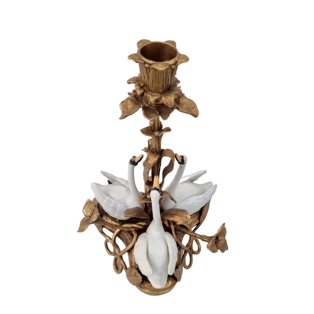 Candlestick - Bronze, Porcelain #1.0