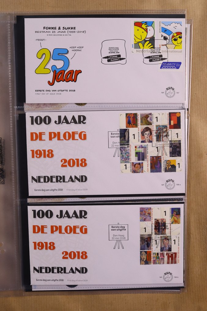Nederland 2018 - Complete årgang FDC's - Gratis frakt globalt* - NVPH E762a/E779b #3.2
