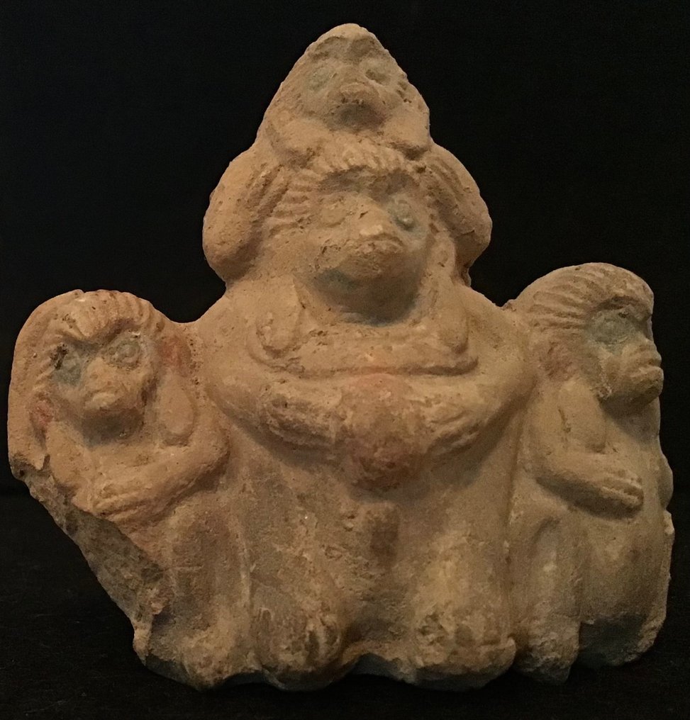 Mayan Alfarería Conjunto figurativo con monos. #1.0