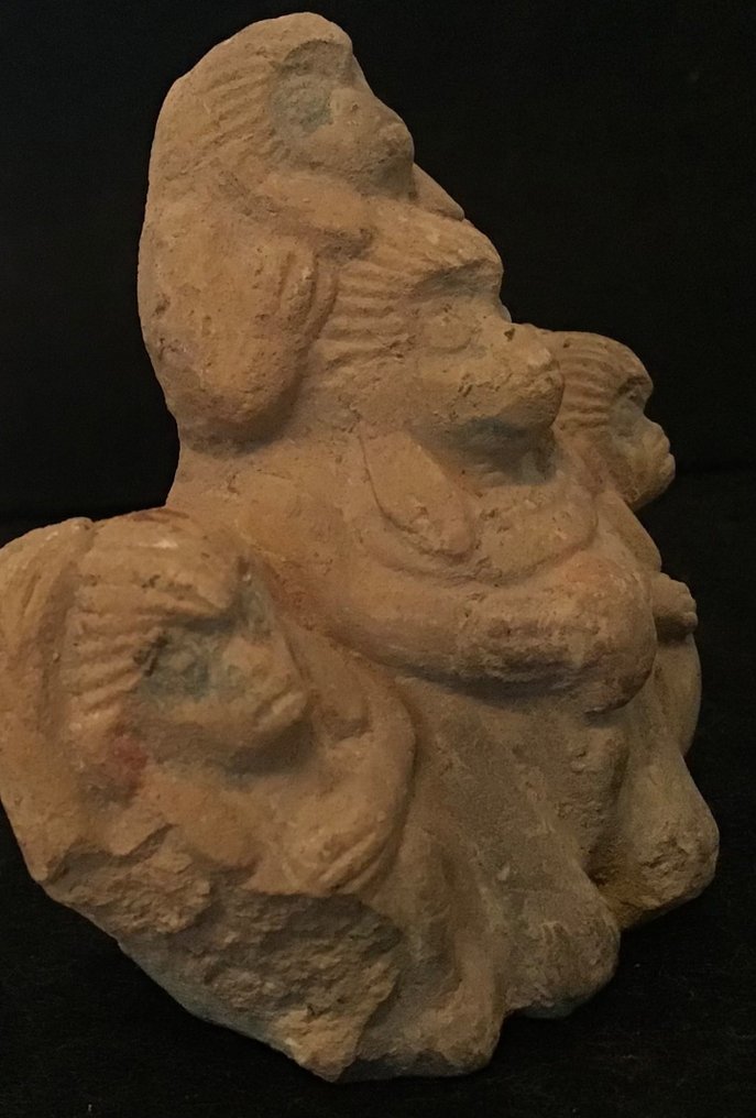 Mayan Alfarería Conjunto figurativo con monos. #4.3