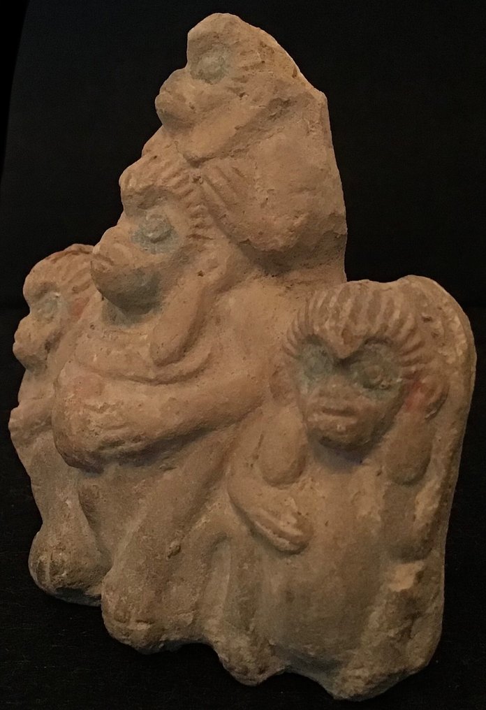 Mayan Alfarería Conjunto figurativo con monos. #3.2