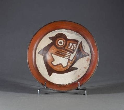 Prekolumbijski. Nazca Naczynie ceramiczne Nazca z bóstwem orki Z hiszpańską licencją importową #1.2