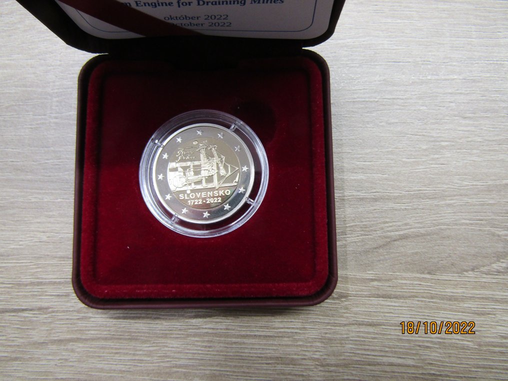 Eslovaquia. 2 Euro 2022 "Steampower Engine" Proof  (Sin precio de reserva) #1.0