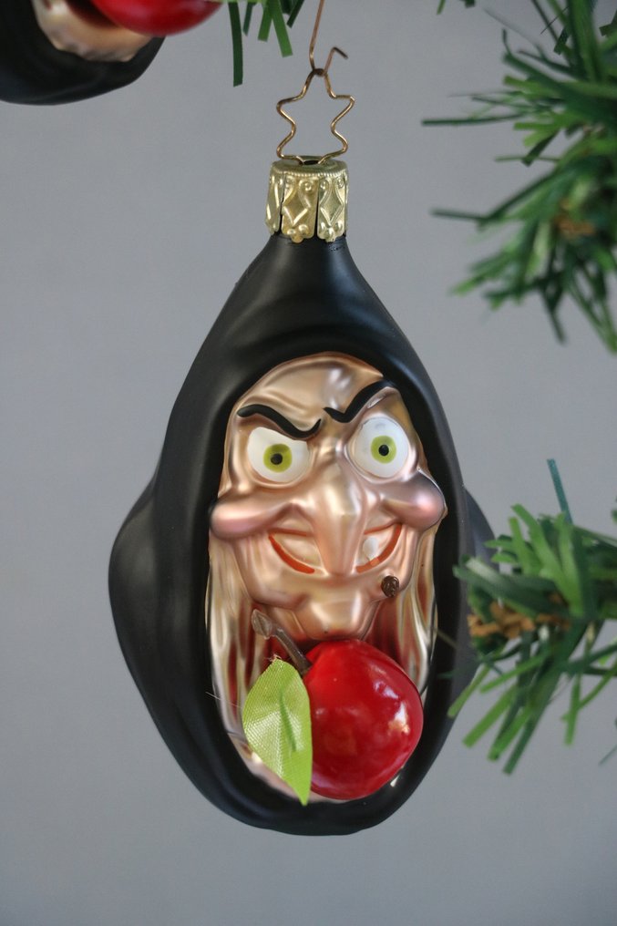 Brigitte Neumann-Blech: heks van Sneeuwwitje, appeltje? - 聖誕小飾品 Inge-Glas Neustadt (2) - 玻璃 #2.1