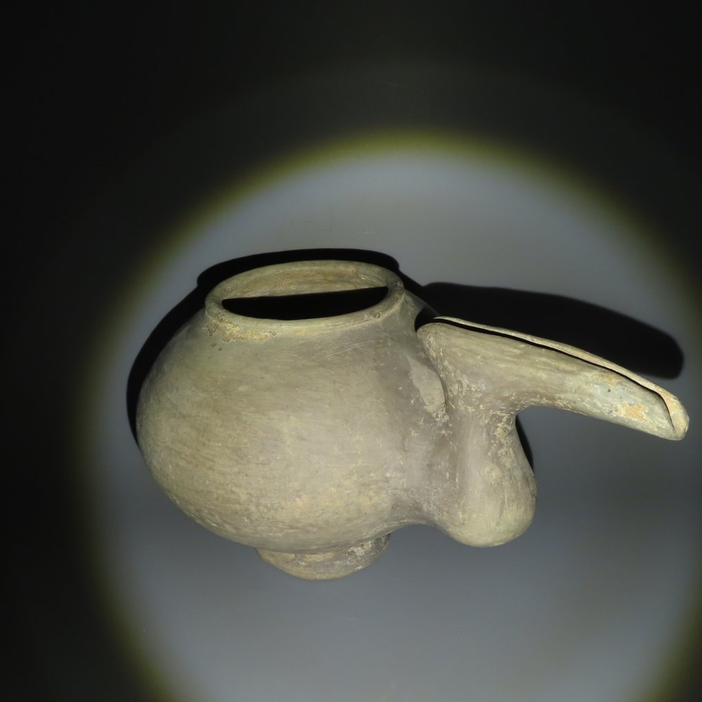 Amlash Terracota Vaso com bico apêndice. Início do primeiro milênio AC. 29 cm D. Raro e Único #2.1
