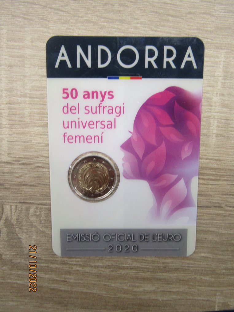 Andorra. 2 Euro 2020/2021 (4 coincards)  (没有保留价) #2.1
