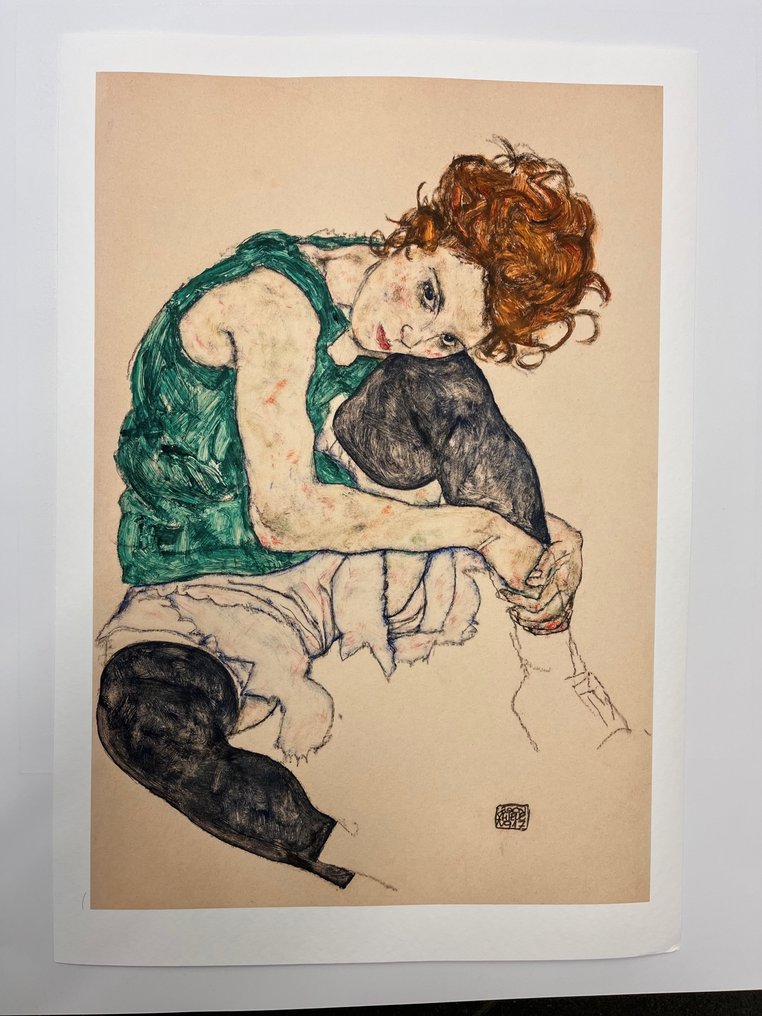 Egon Schiele (1890-1918), (after) - Sitzende Frau mit hochgezogenem Knie (1917) #3.2