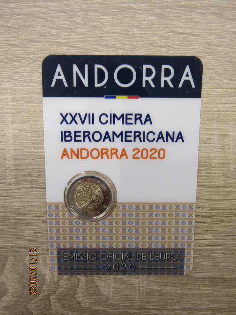 Andorra. 2 Euro 2020/2021 (4 coincards)  (没有保留价) #1.0