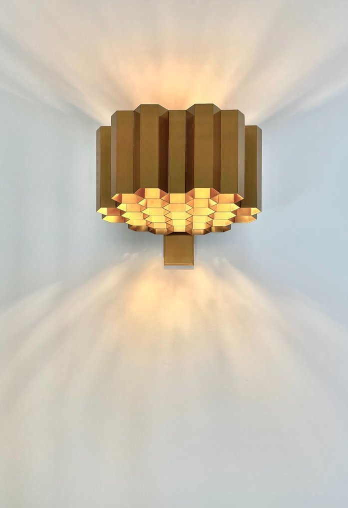 Jules Wabbes - Φωτιστικό τοίχου (2) - Gilt brass #2.1