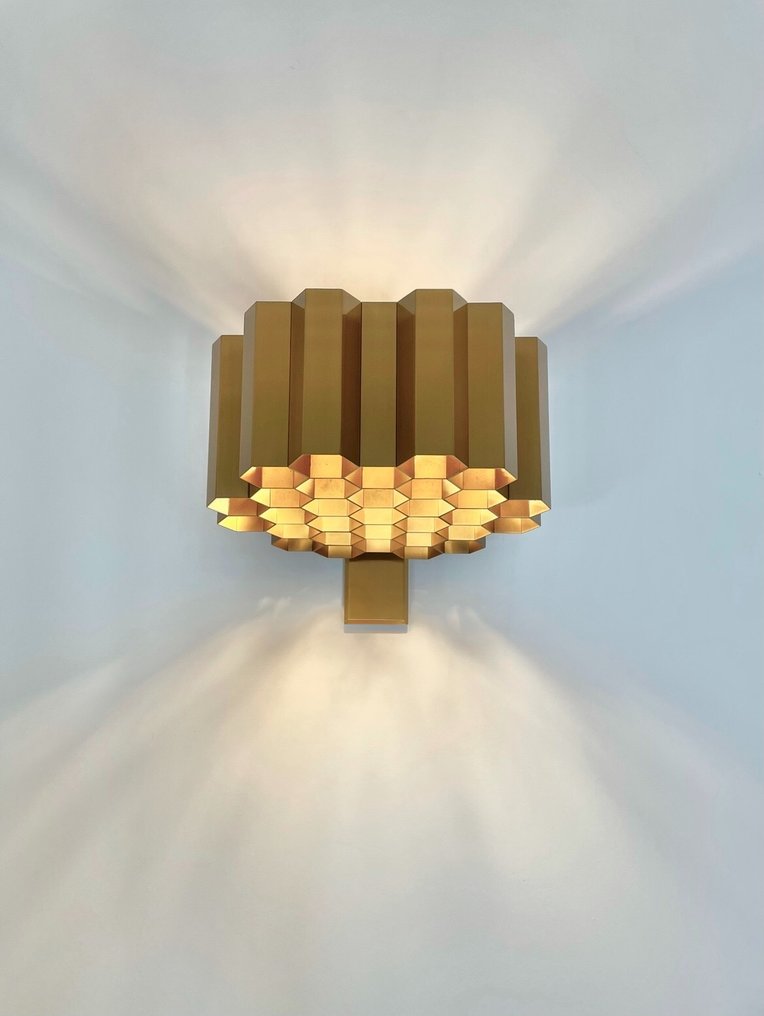 Jules Wabbes - Φωτιστικό τοίχου (2) - Gilt brass #1.0