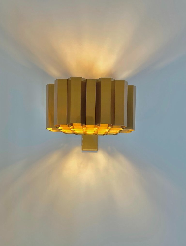 Jules Wabbes - Φωτιστικό τοίχου (2) - Gilt brass #4.3