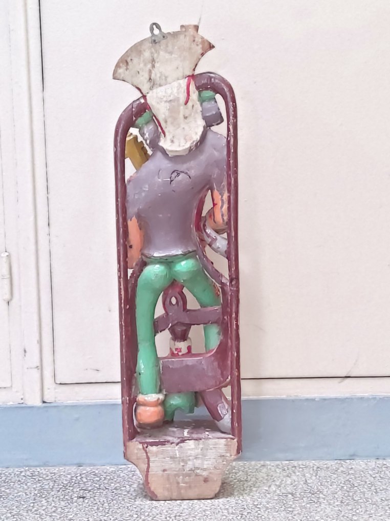 Déesse de l'harmonie, bois polychrome sculpté - Bois - Inde - Première moitié du XXe siècle #4.3