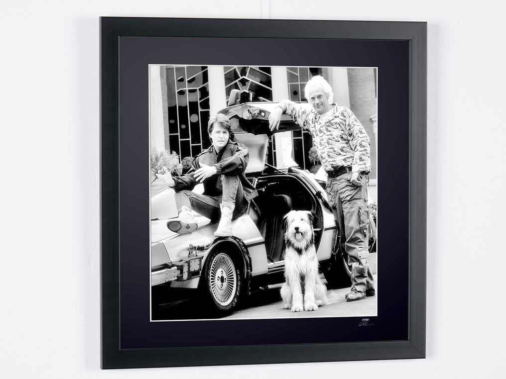 Back to the Future Part II (1989) - Michael J. Fox & Christopher Lloyd - Fine Art Photography - Luxury Wooden Framed 50X50 cm - Limited Edition Nr 10 of 30 - Serial ID 19079 - Original Certificate (COA), Hologram - 100% New. Shipping Reduction from 3 items #4.3