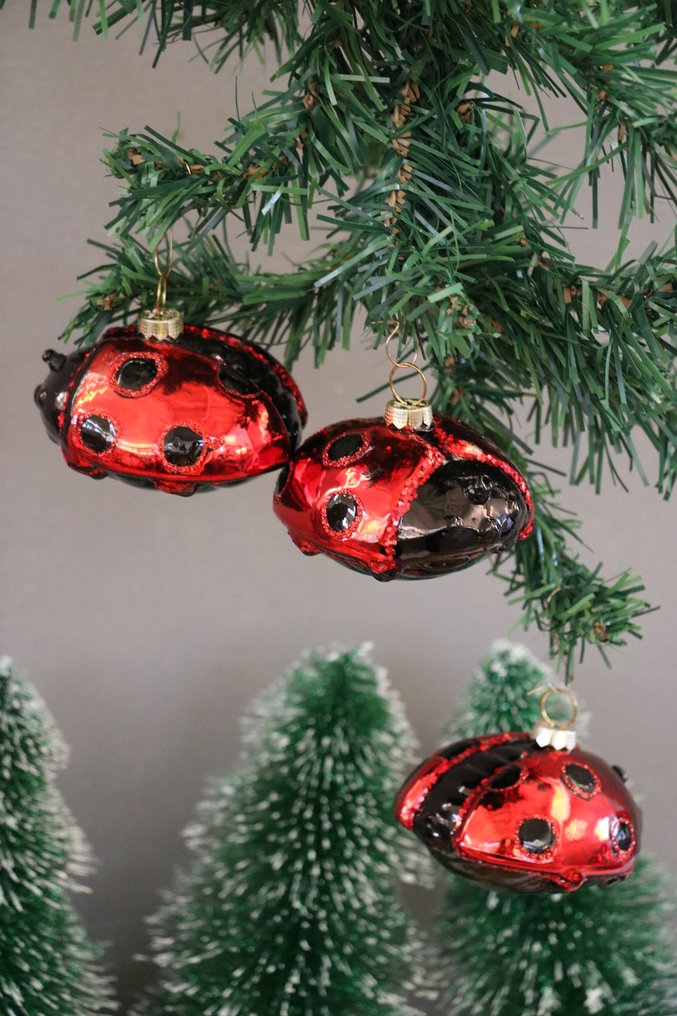 Lieveheers beestje, kerstornament, Inge-Magic - Juledekoration Inge-Magic (3) - Glas #2.1