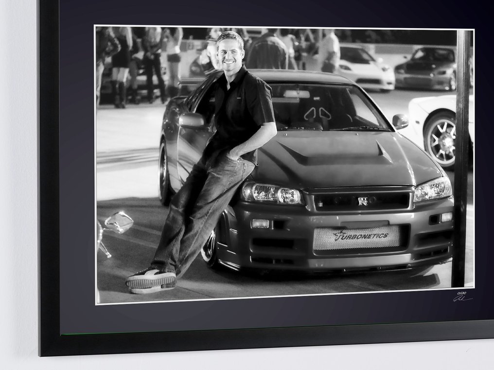 Fast and the Furious, Remembering Paul Walker (+) - Fine Art Photography - Luxury Wooden Framed 70X50 cm - Limited Edition Nr 03 of 30 - Serial ID 20024 - Original Certificate (COA), Hologram - 100% New. Shipping Reduction from 3 items #4.3