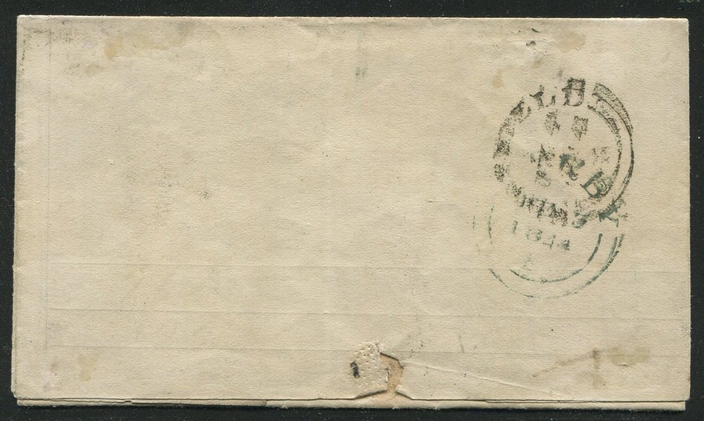 Marea Britanie 1840 - 1 penny negru 4 margini pe coperta - Stanley Gibbons nr 2 #2.3