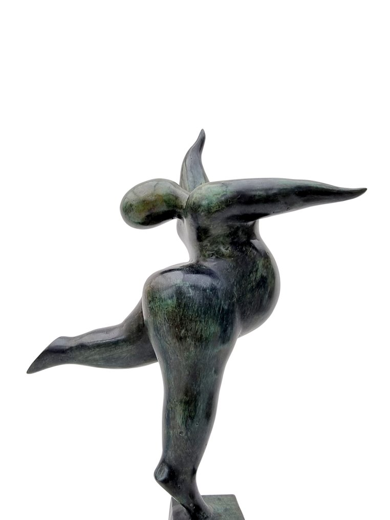 Skulptur, A balancing woman - 52 cm - Bronze #1.2