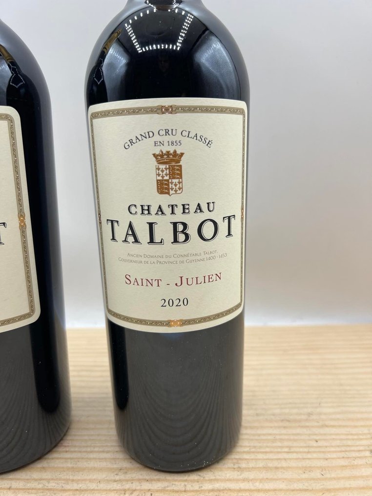 2020 Chateau Talbot - Saint-Julien Grand Cru Classé - 2 Flasker  (0,75 l) #1.2