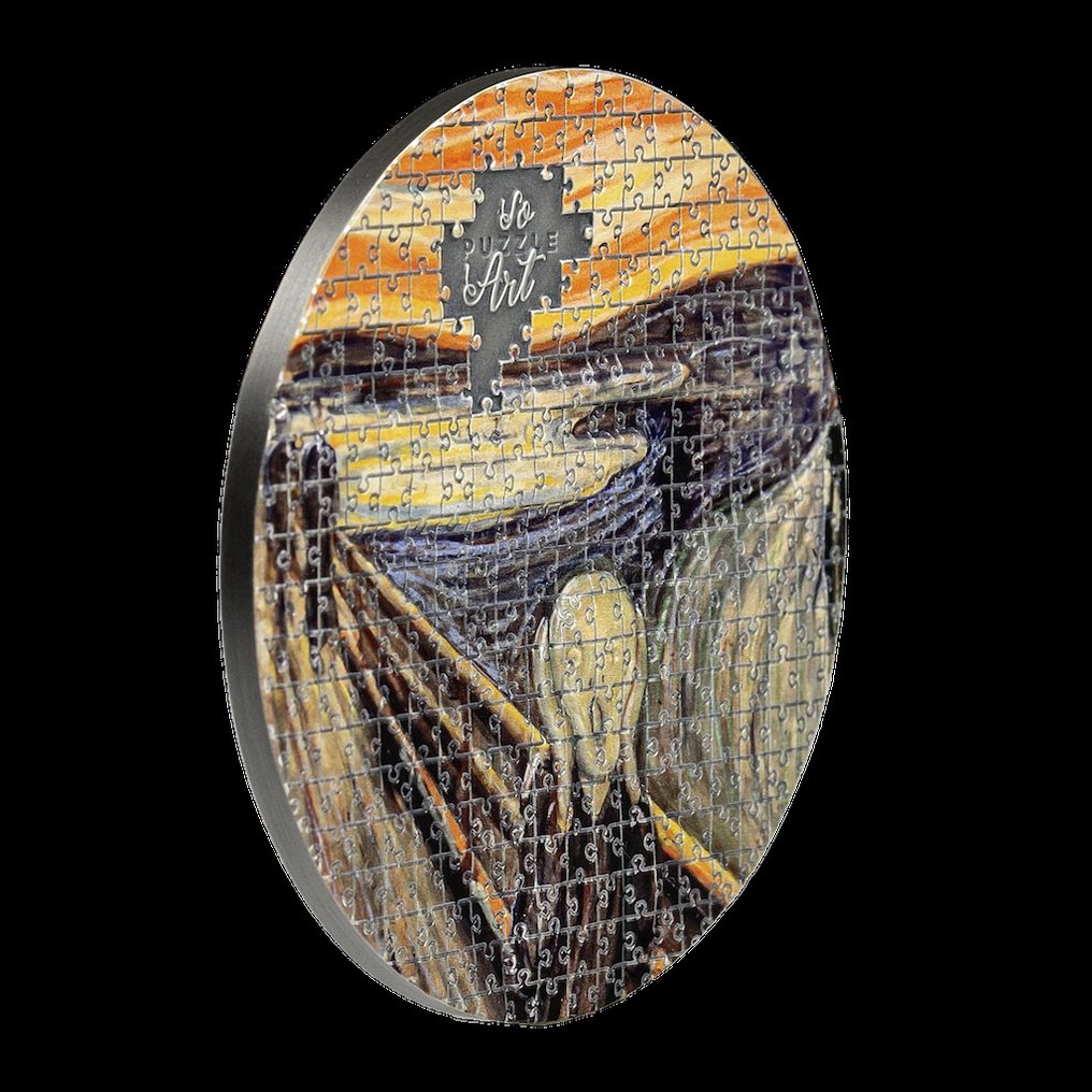 Cameroon 3000 Francs 2022 Puzzle Art Edvard Munch Scream 3 Oz