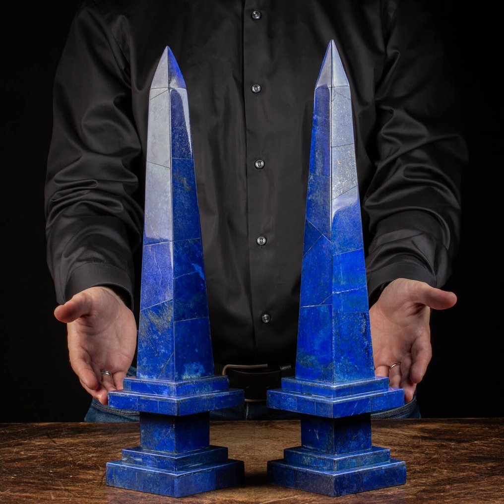 Mestariteos - Obeliskit Lapis Lazuli Premium Laatu - Korkeus: 480 mm - Leveys: 215 mm- 6000 g #1.2