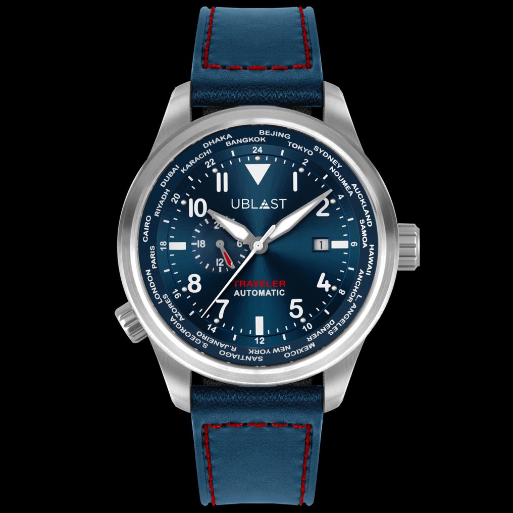 Ublast - Traveler Automatic World Time - REF.UBTR47BU/RD - 男士 - 2025 #1.0