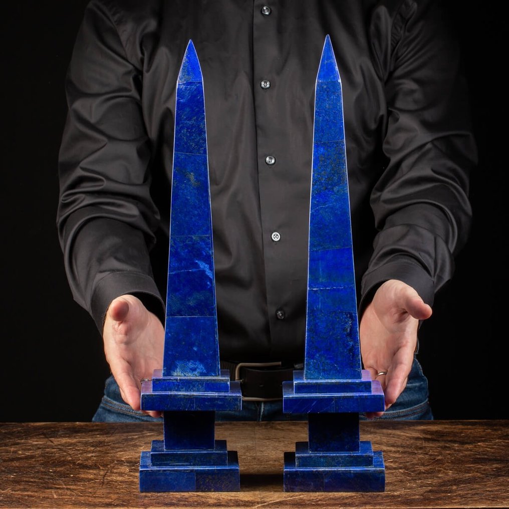 Mesterverk - Obelisker Lapis Lazuli Premium kvalitet - Høyde: 480 mm - Bredde: 215 mm- 6000 g #2.1