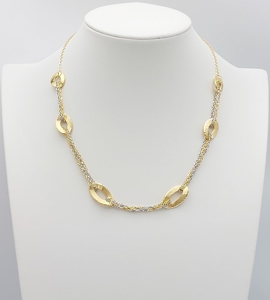 项链 - 18K包金 黄金, 白金 #1.0