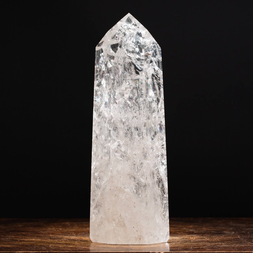 超透明石英 水晶点 - 高度: 315 mm - 宽度: 105 mm- 3875 g #1.2