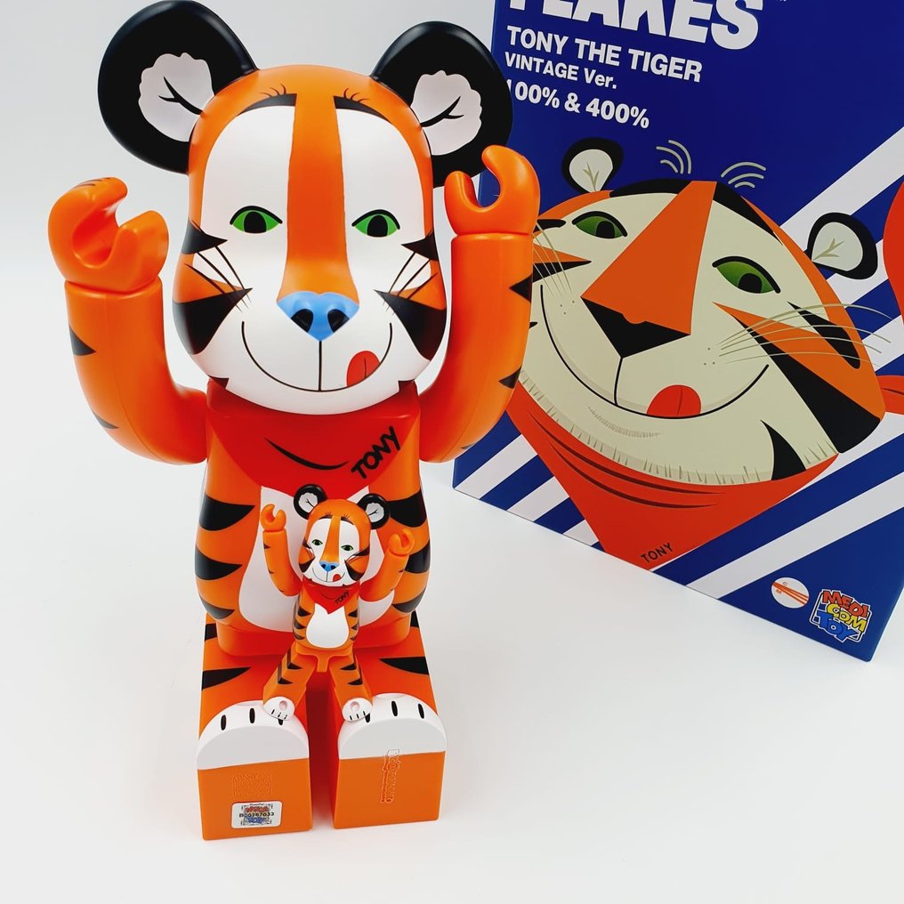 Medicom Toy x Tony the Tiger - Tony the Tiger Be@rbrick set 100% & 400% Bearbrick vintage edition 2022 #2.1