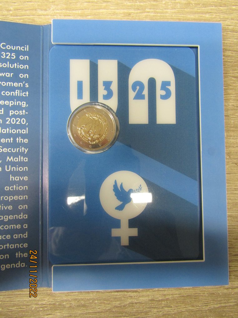Μάλτα. 2 Euro 2022 "UN Resolution on Women"  (χωρίς τιμή ασφαλείας) #3.2