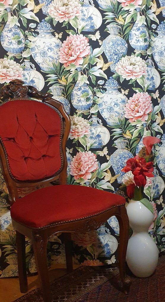 300x280cm! Exclusive fabric with Ancient Vases and butterflies limited edition - Textile  - 300 cm - 280 cm #3.2