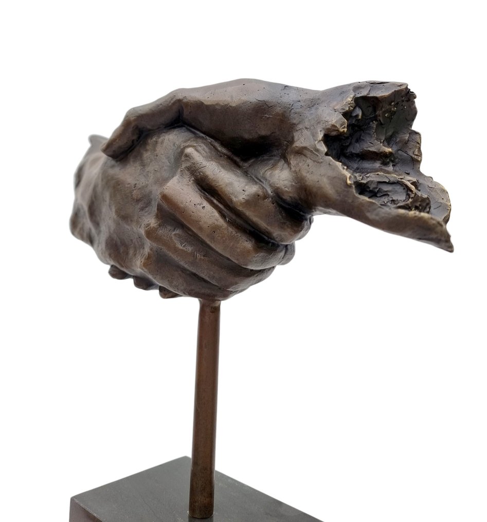 小塑像 - The handshake - 青銅色, 大理石 #4.3