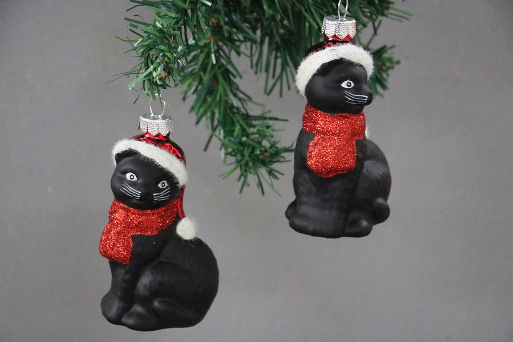 Julekugler Inge-Magic: zwarte kat (2) - Glas - glas, Tyskland #2.1