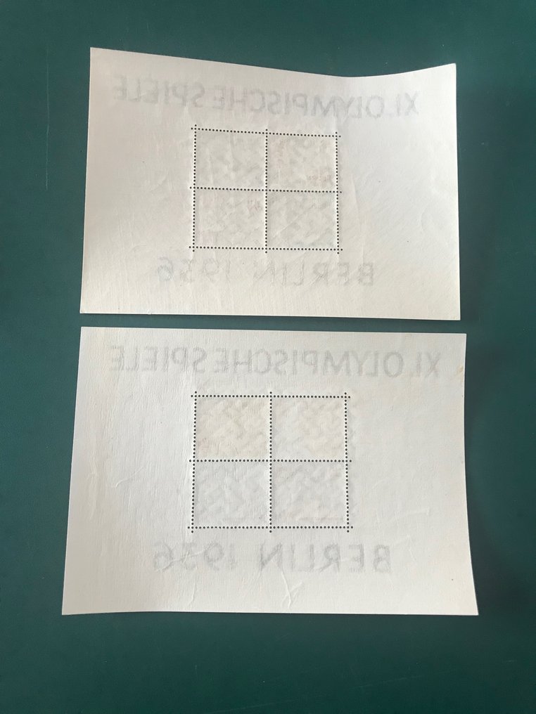 German Empire 1936 - Three consecutive blocks: horse racing and Olympic Games - Michel blok 4/6 #4.3