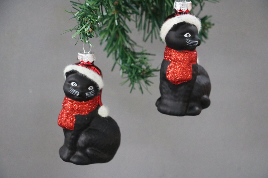 Julekugler Inge-Magic: zwarte kat (2) - Glas - glas, Tyskland #3.2