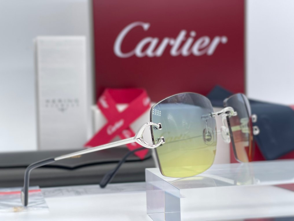 Cartier - New Piccadilly Silver Gold Planted 18k (No Customs Duties) - Sunglasses #4.3