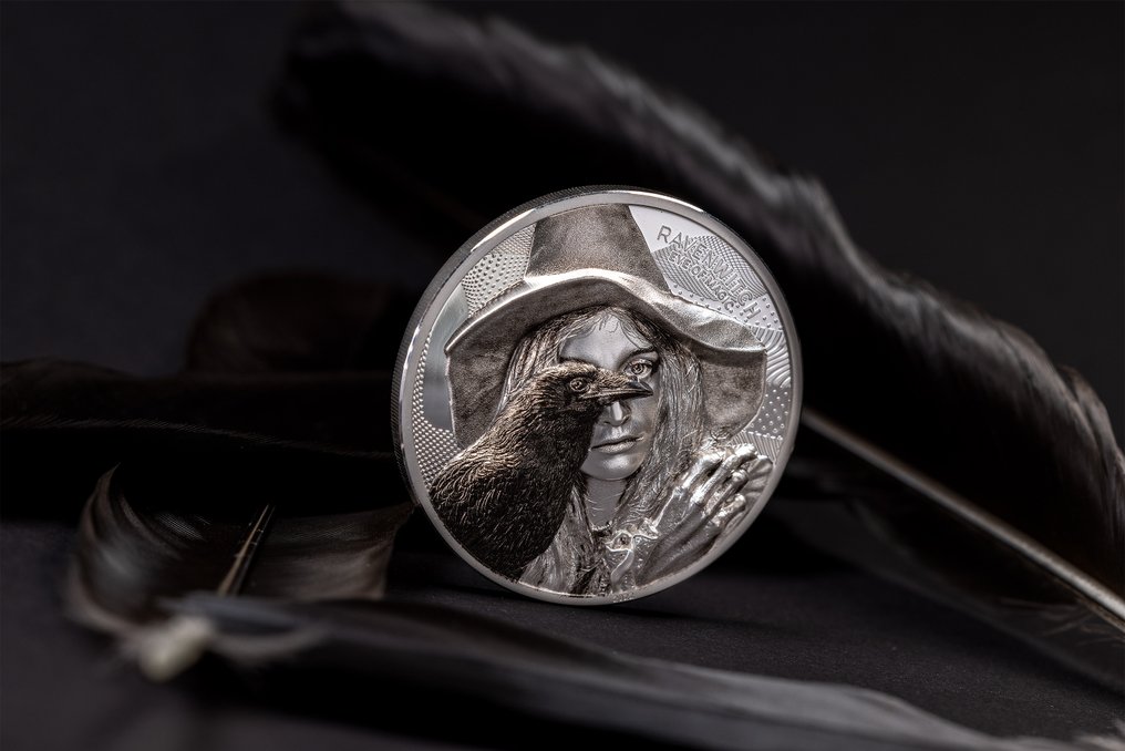 Cook Islands. 10 Dollars 2022 Raven witch Eye of Magic, 2 Oz (.999) #4.3