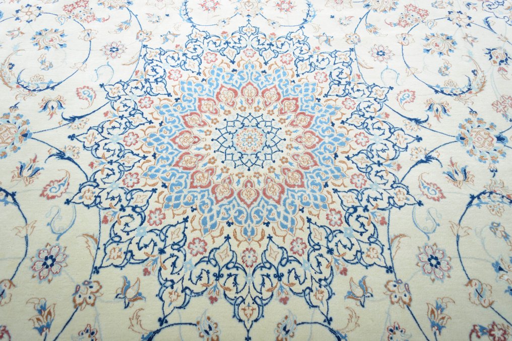 Nain 6 La - Veldig fint persisk teppe med silke og signert (Habibian) - Teppe - 375 cm - 250 cm #3.1