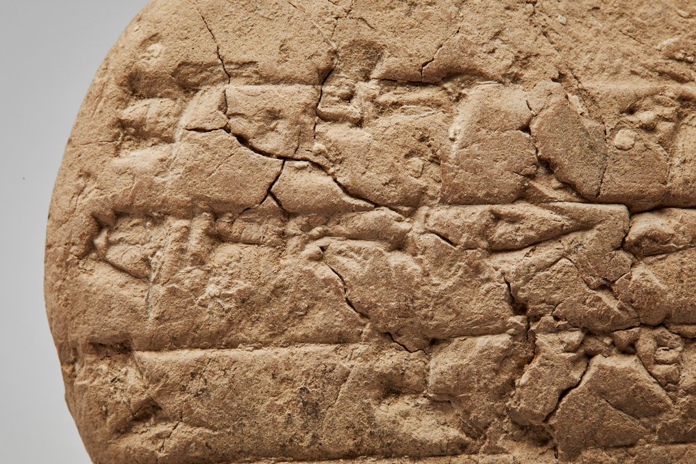 Tavoletta cuneiforme accadica in argilla con licenza di esportazione spagnola Tavoletta #2.1