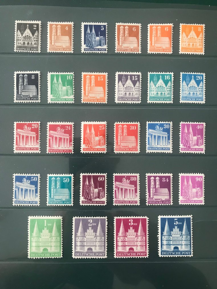 同盟国军事占领德国(英美区域） 1948 - 宽松的建筑 - Michel 73/100 wg #1.0
