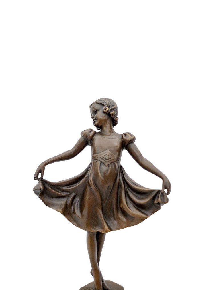 Skulptur, Ballerina Girl - 32 cm - Bronse, Marmor #2.1