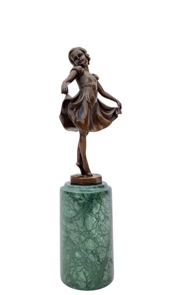 Skulptur, Ballerina Girl - 32 cm - Bronse, Marmor #4.3