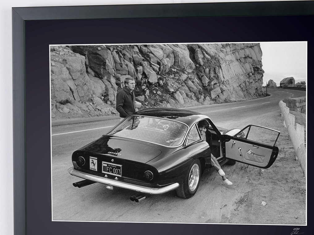 Steve McQueen - Ferrari 250 GT Berlinetta Lusso 1963 - Fine Art Photography - Luxury Wooden Framed 70X50 cm - Limited Edition Nr 03 of 30 - Serial ID 20220 - Original Certificate (COA), Hologram Logo Editor and QR Code - 100% New items. #3.2