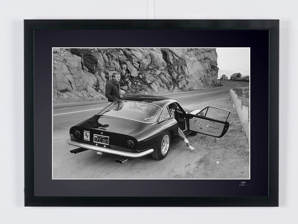 Steve McQueen - Ferrari 250 GT Berlinetta Lusso 1963 - Fine Art Photography - Luxury Wooden Framed 70X50 cm - Limited Edition Nr 03 of 30 - Serial ID 20220 - Original Certificate (COA), Hologram Logo Editor and QR Code - 100% New items. #1.1